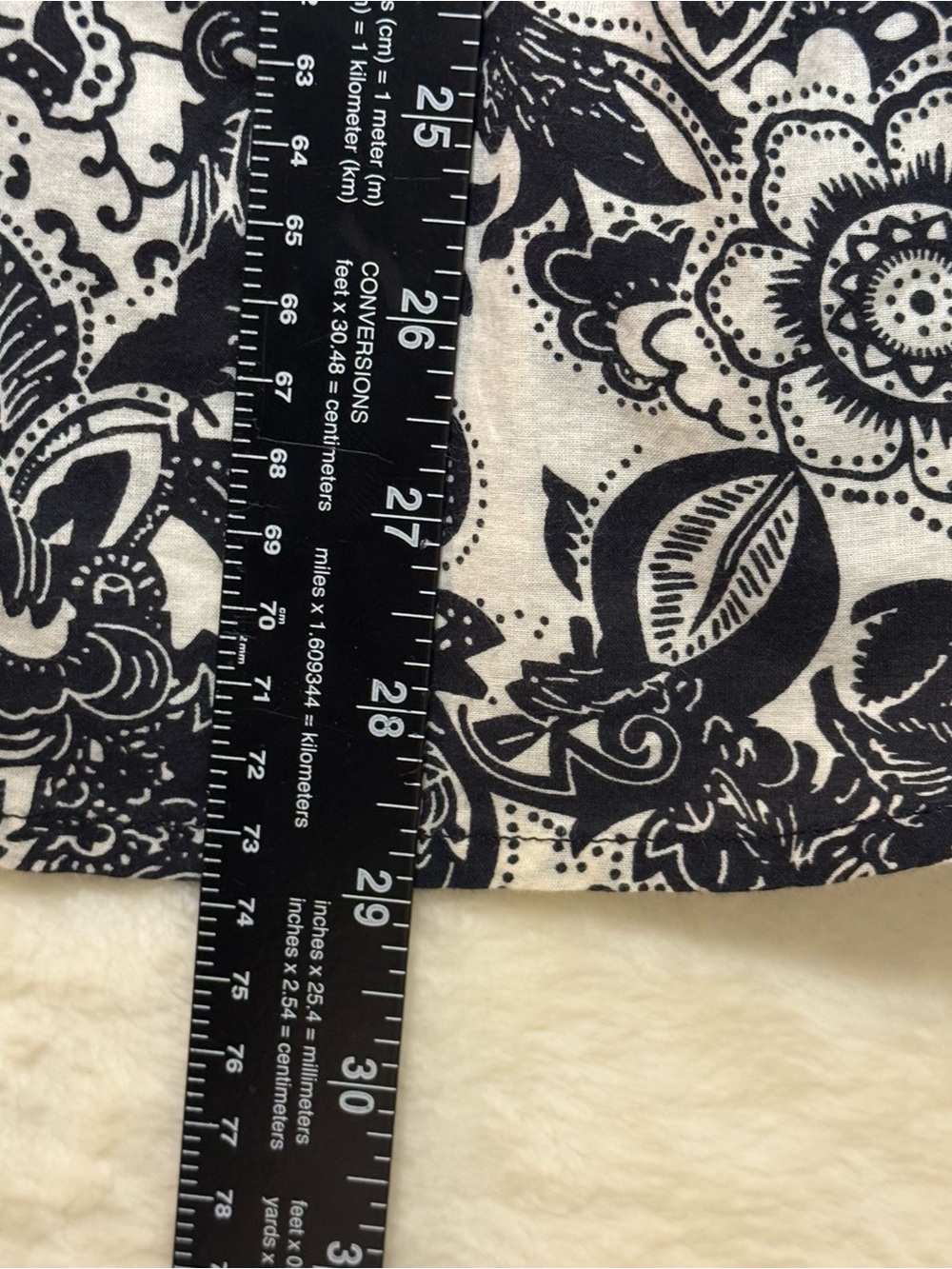 Sonoma Life Style Top Blouse Women’s Medium Paisley Sleeveless Tie Belt Ruched - Picture 6 of 6